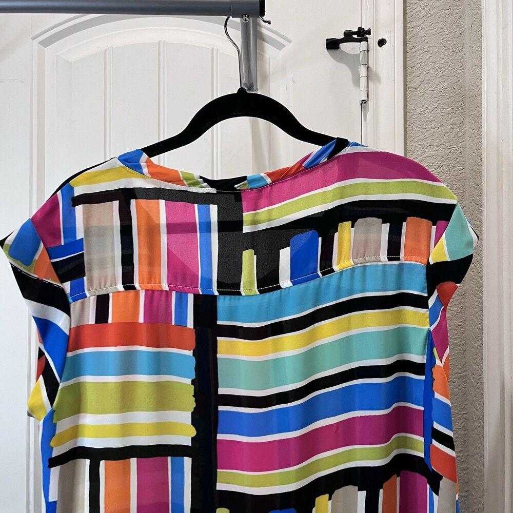 Spense Striped Patchwork Colorblock Lightweight S… - image 7